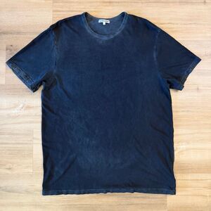 Cotton Citizen Men’s Black Acid Wash Shirt Size Large Made In USA 100% Cotton